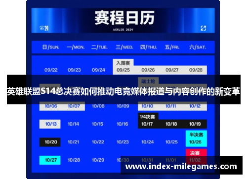 英雄联盟S14总决赛如何推动电竞媒体报道与内容创作的新变革