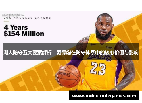 湖人防守五大要素解析：范德彪在防守体系中的核心价值与影响